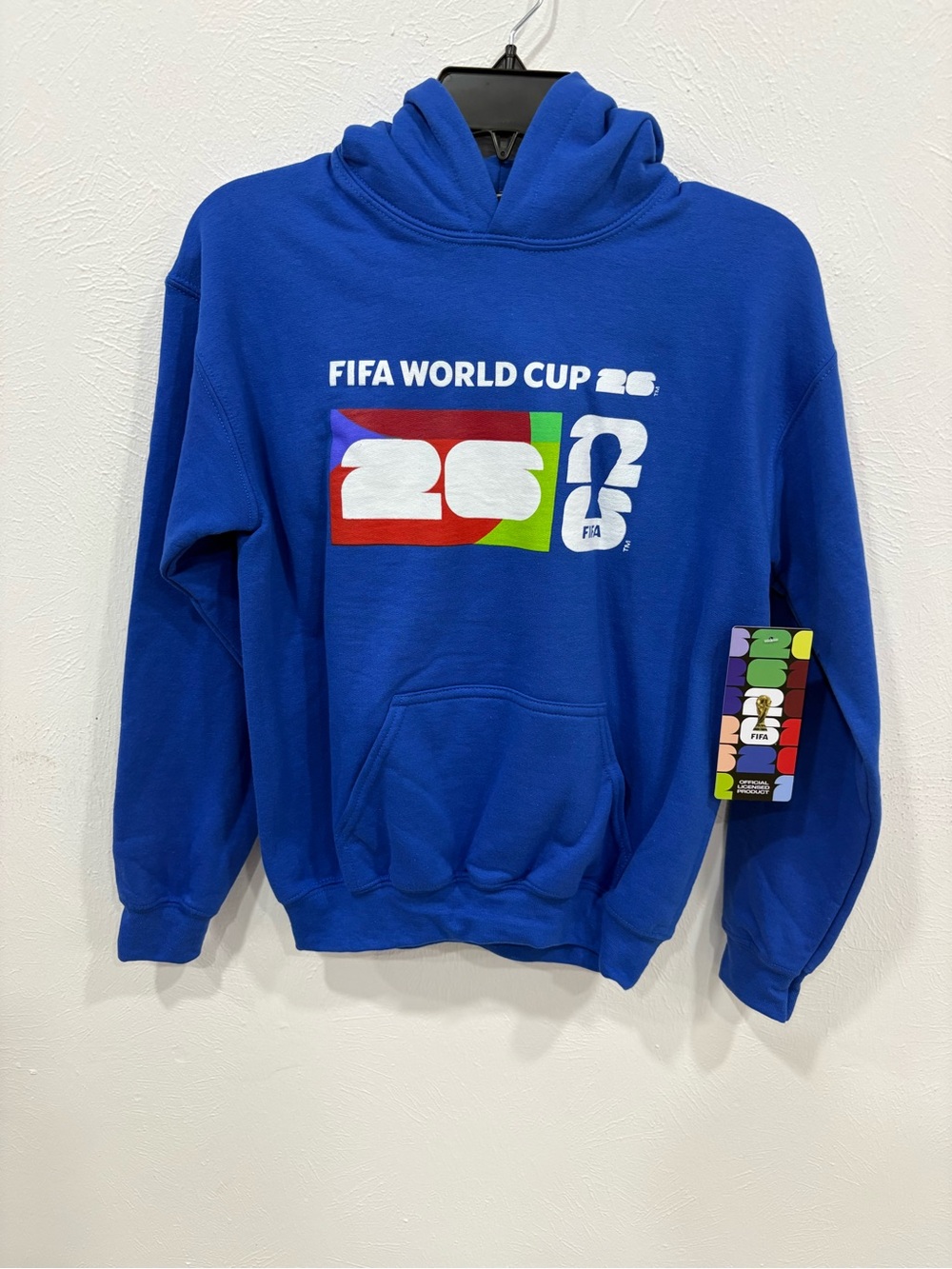Kappa FIFA World Cup 26 Blue Hoodie Youth L New With Tags
